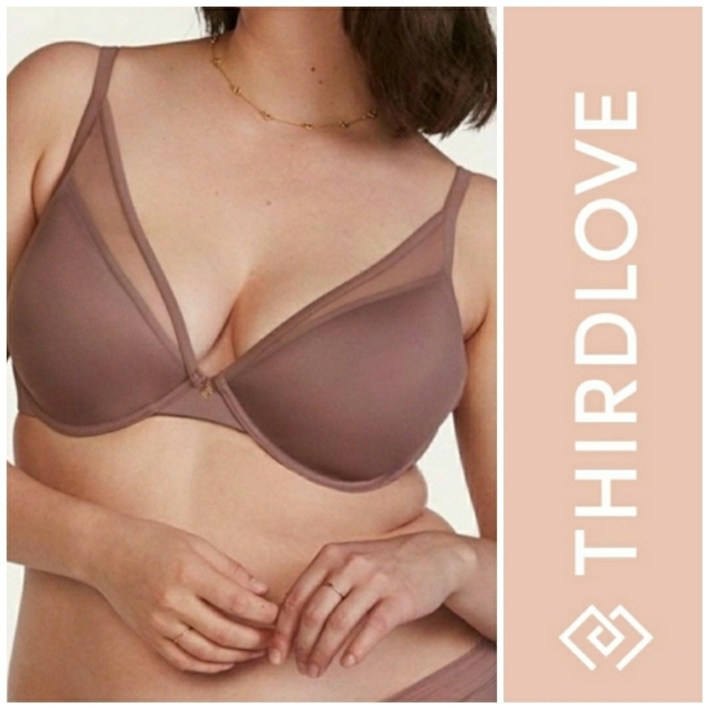 Sz 32F Sienna ThirdLove 24/7 Classic Contour Plunge Bra